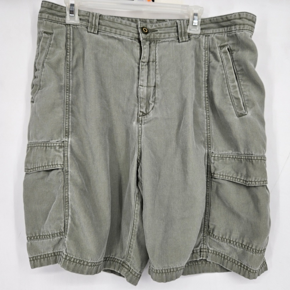 Tommy Bahama Cargo Shorts Mens 36 Flat Front Relax Casual Baggy Sage Green
